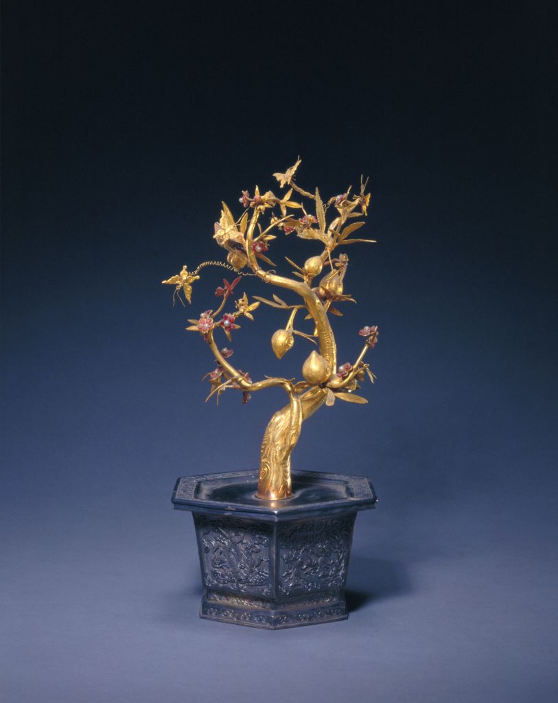 图片[1]-Bonsai of golden peach tree to prolong life-China Archive